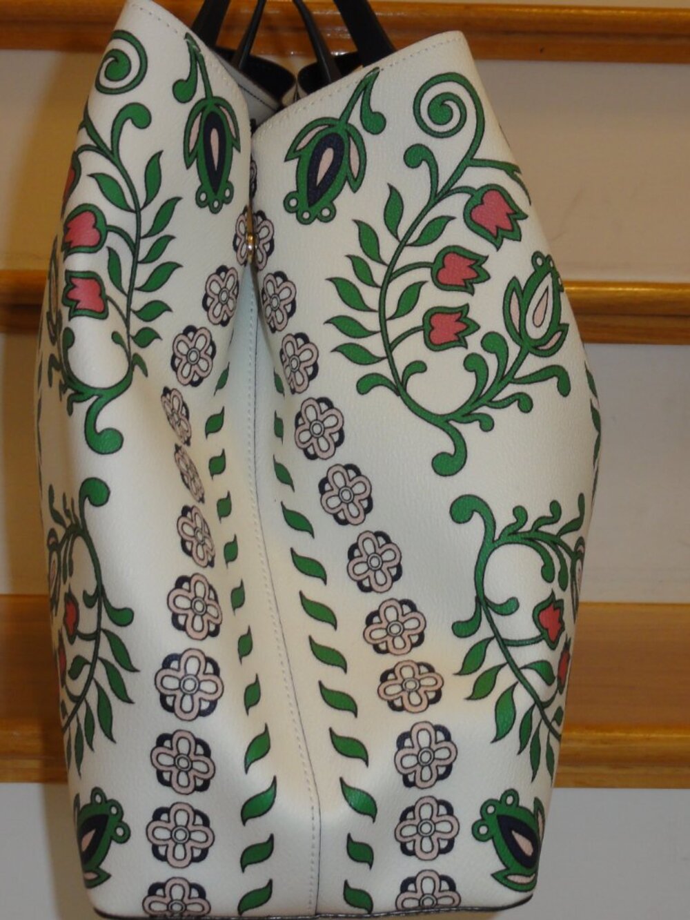Tory Burch Kerrington Square Large Tote "Hicks Garden" EXCELLENT CONDITION! - Picture 8 of 11